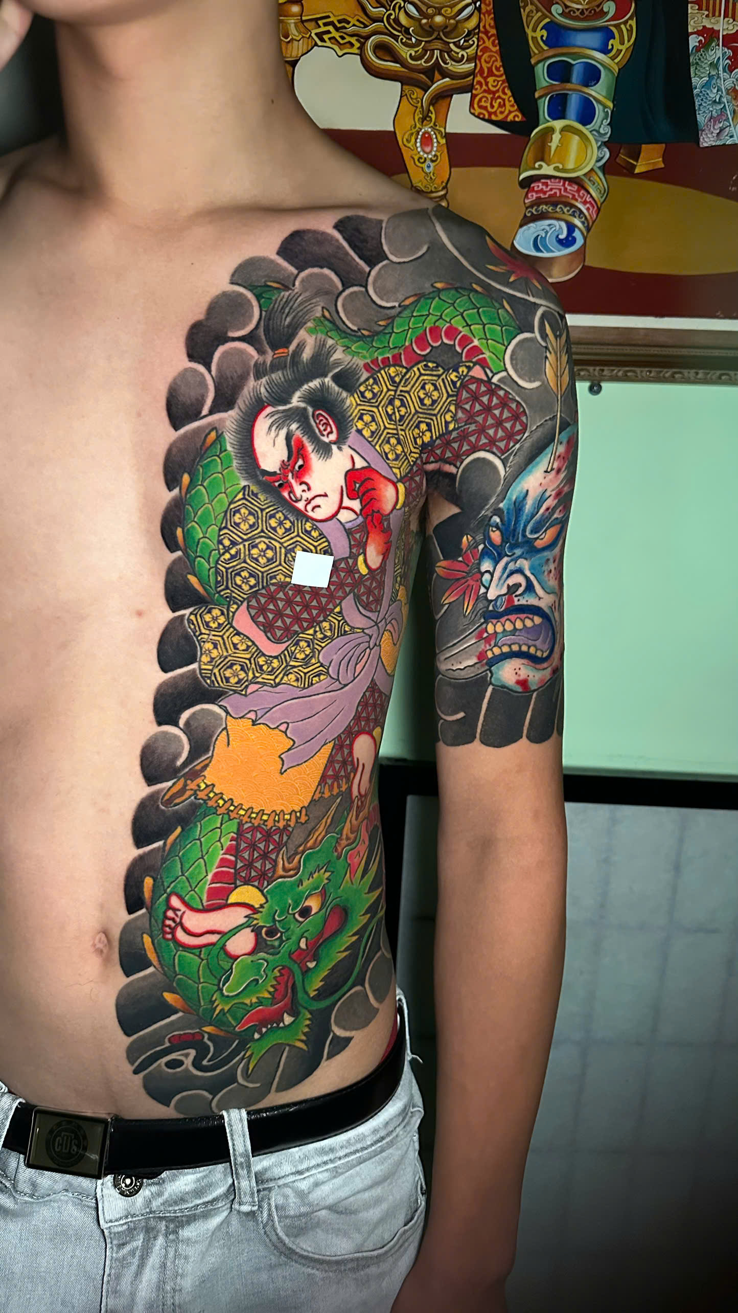 Tattoo in front of stomach